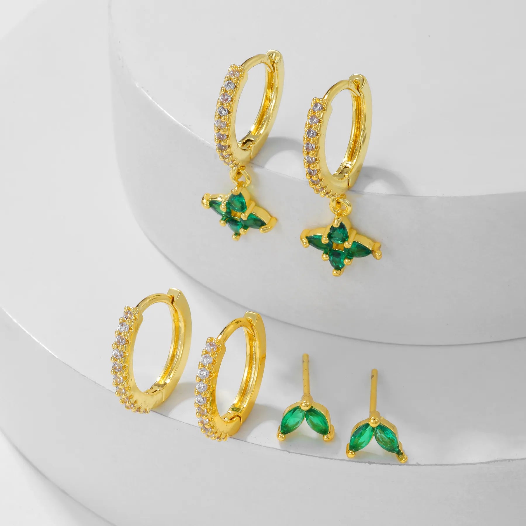 Everyday Minimal Piercing Set-Green