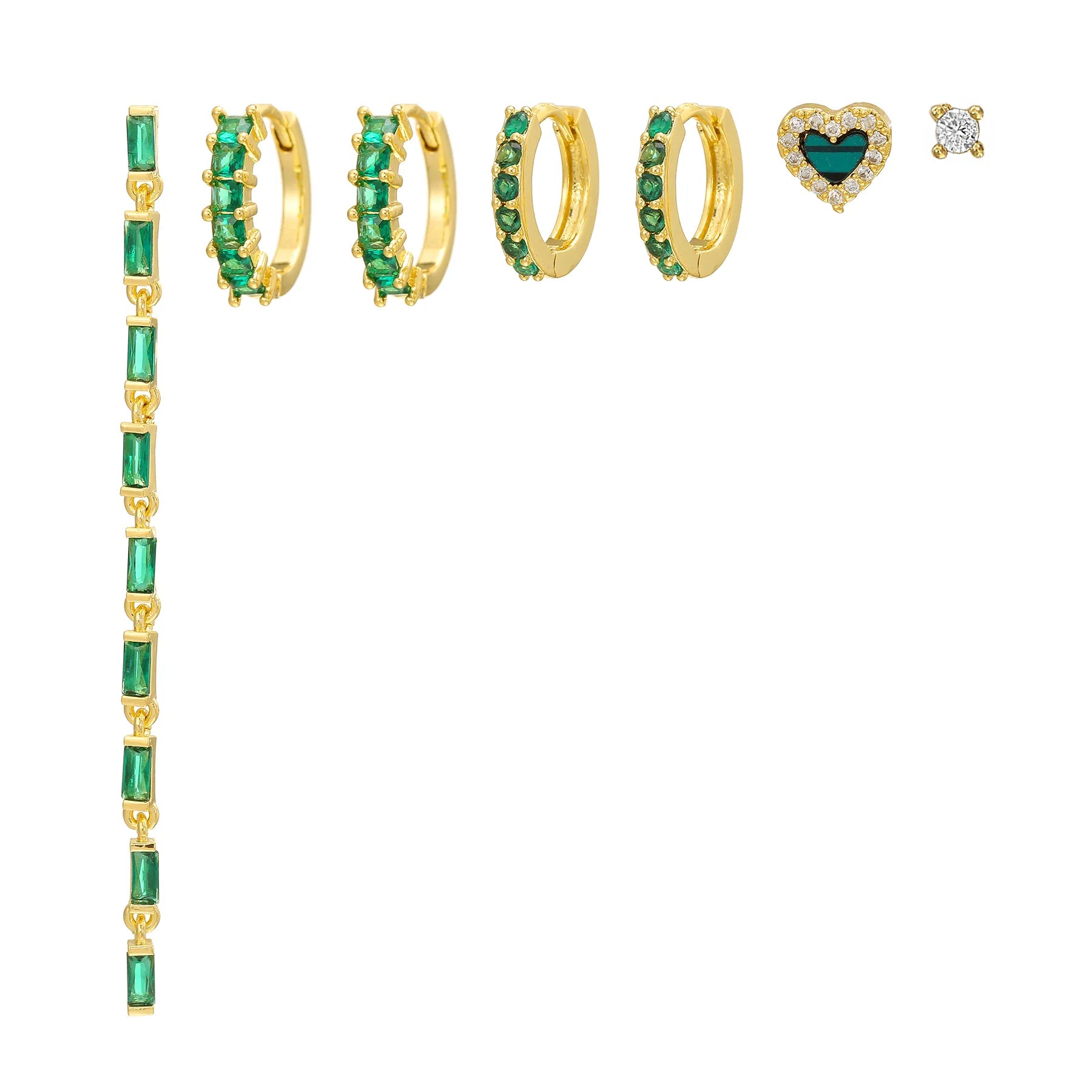 Stacked In Green (Not in Pair)