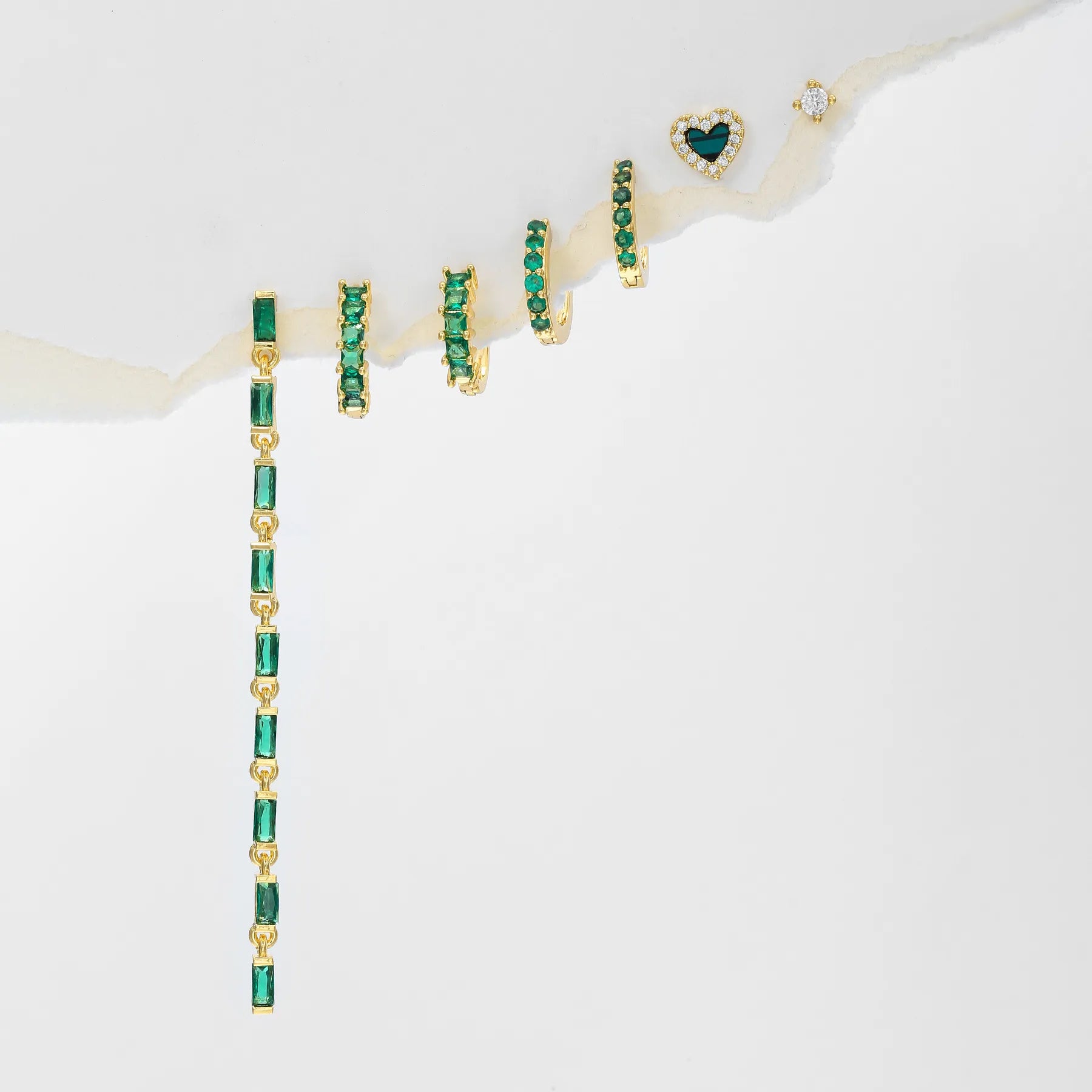 Stacked In Green (Not in Pair)