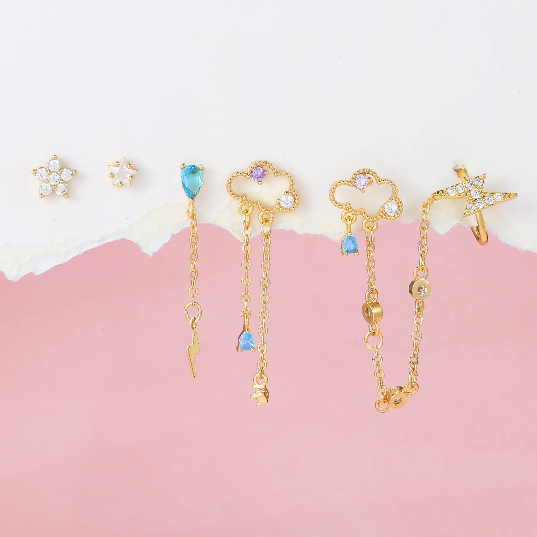 Head In The Clouds Piercing Set (Not in Pair)