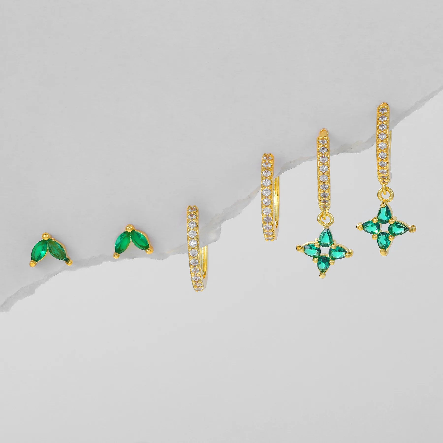 Everyday Minimal Piercing Set-Green